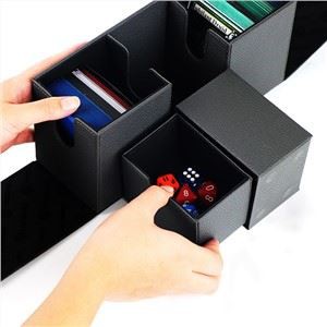 Pu Leather Deck Box pou kat komès